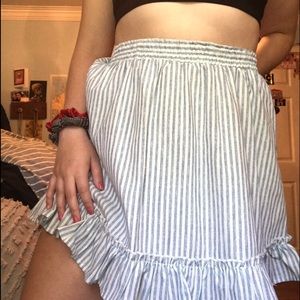 White and Blue Summer Skirt